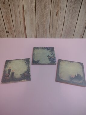 3 Gothic Floral Note Pad Set - Candle & Castle Designs